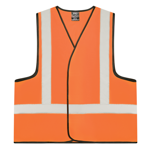 RIVO RRVVEST3T Hi-Vis H Taped Vest - Orange Safety Vests
